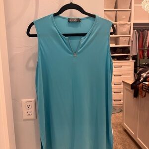 Sympli Women's Aqua Sleeveless Tank Top